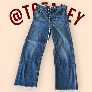 Levi's Dark Ribcage Straight Ankle